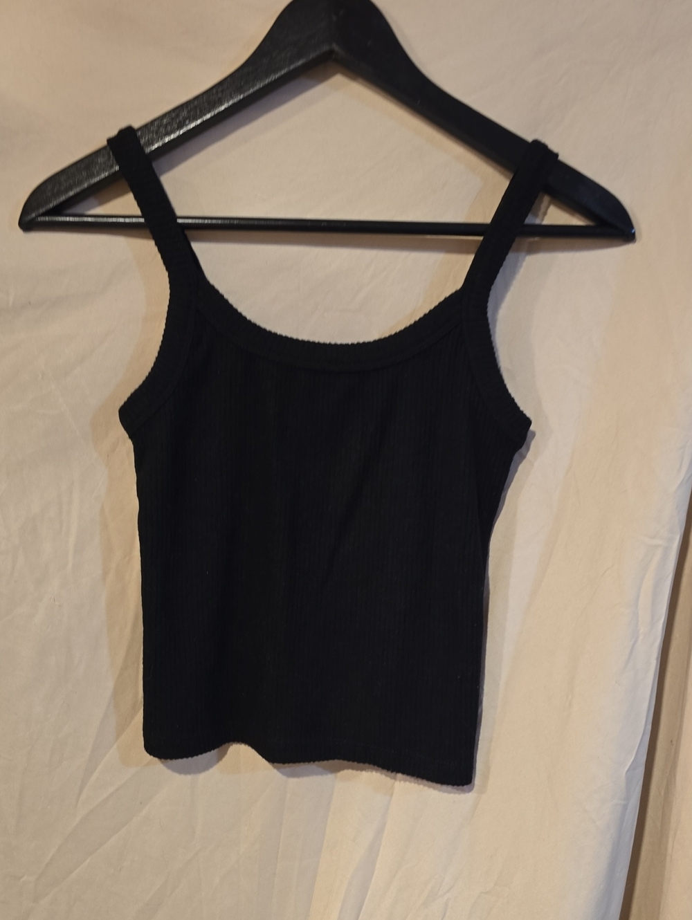 Universal Thread Black Ribbed Cropped Tank